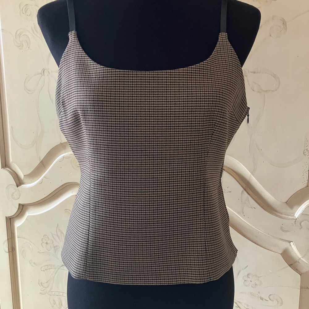 Zara Solid Black Top with Branded Label